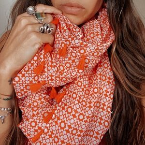 OSFM Super cute red print scarf